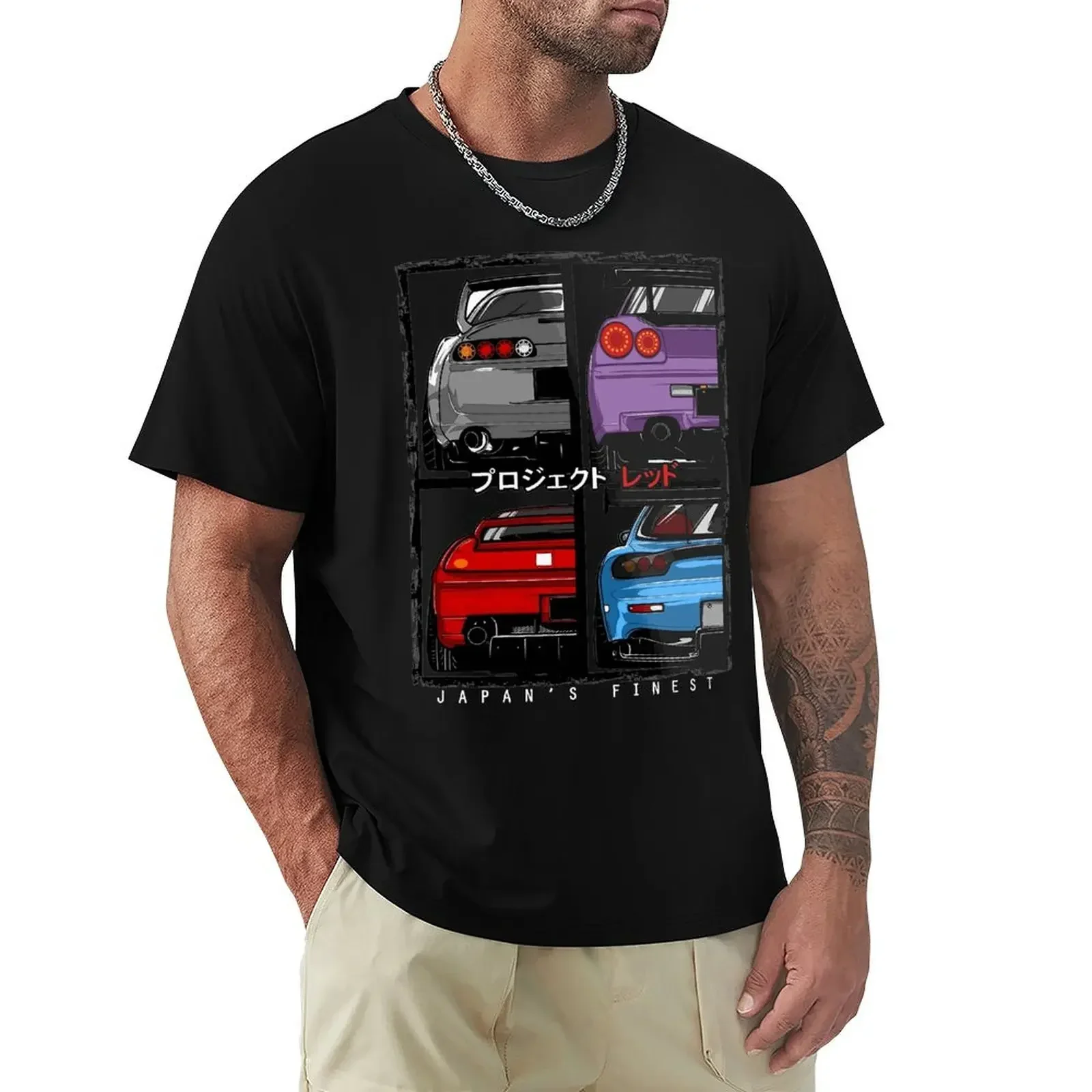 Japans Finest R34 NSX FD3S RX7 Jdm Car T Shirt Harajuku Short Sleeve T-shirt Cotton Graphics Tshirt Tops