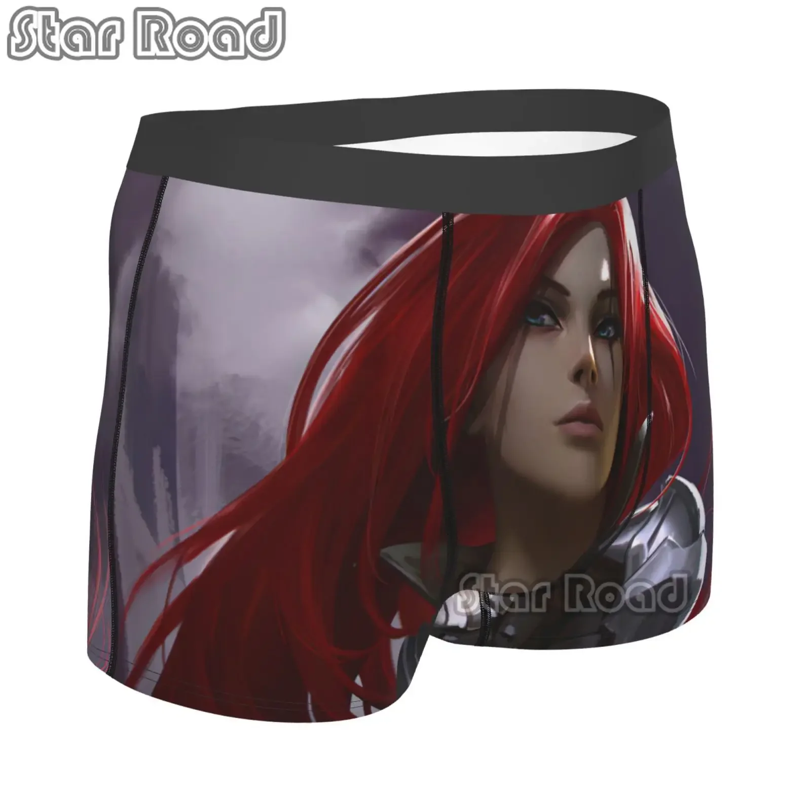 Classic Game Characters Katarina Men Boxer Briefs League of Legends Game Highly Breathable Underwear High Quality Print Shorts