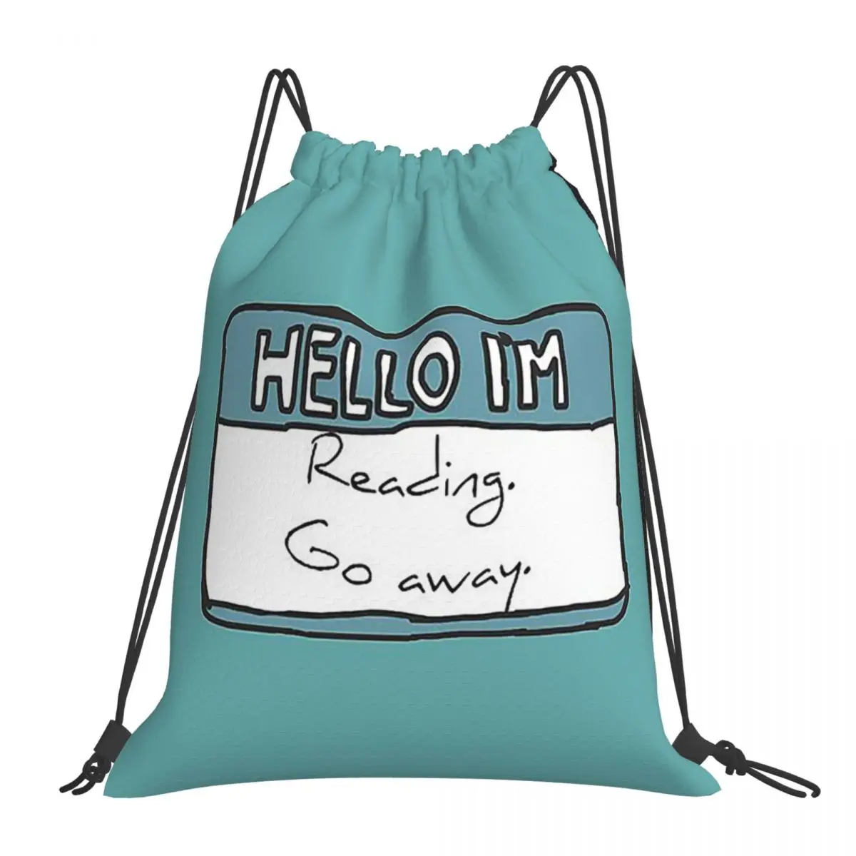 

Hello I'm Reading Backpacks Multi-function Portable Drawstring Bags Sports Bag Book Bags For Man Woman School