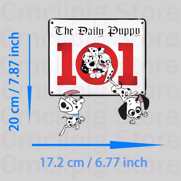 Cartoon 101 Dalmatians Pongo fusible clothing patches thermo-stickers for children vinyl stickers DIY Sewing