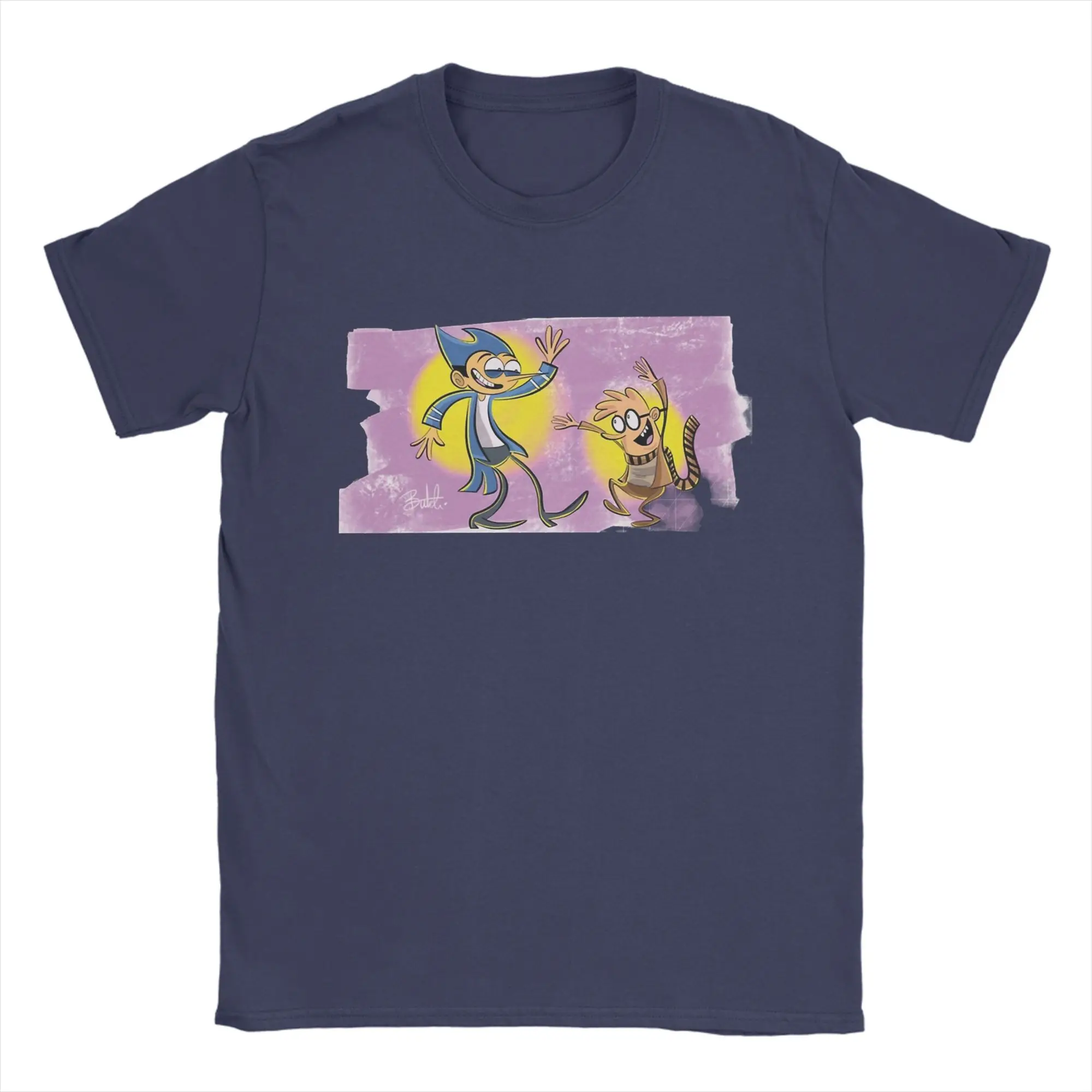 Streetwear mordecai and the rigbys T Shirt Men Round Neck Short Sleeve Tops Regulars Show  Cotton Summer TopsTops