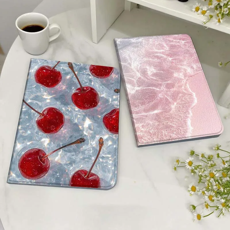 

Pink Sea Wave Surface Tablet Case For Samsung Galaxy Tab S7 S8 S9 S10 FE Lite Gift