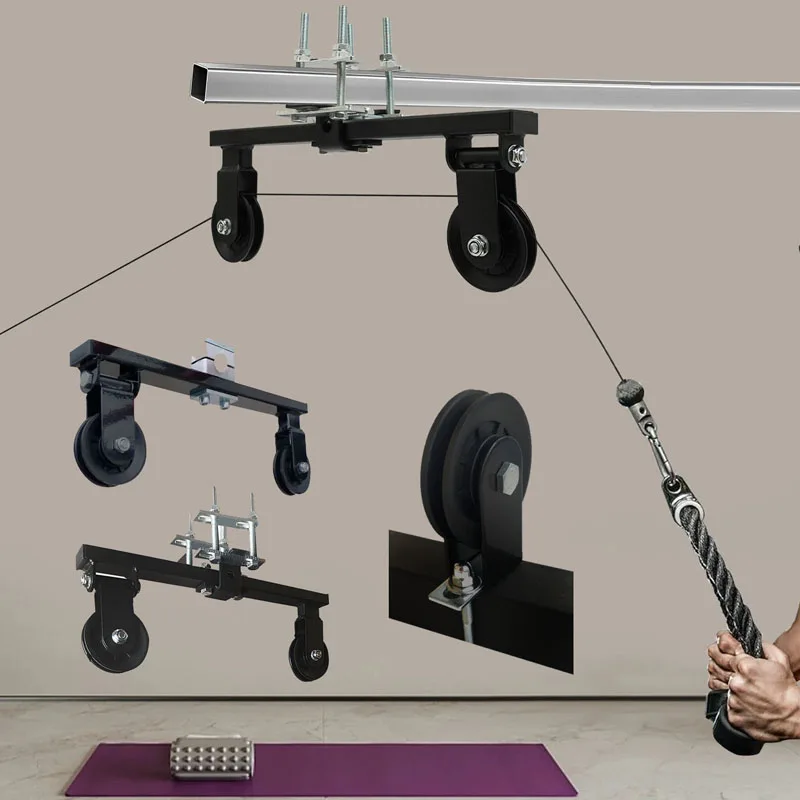 Double Pulley Cable Machine System for Home Gym Strength Training Upgraded LAT Pull Down Attachment Triceps Exercise Accessories