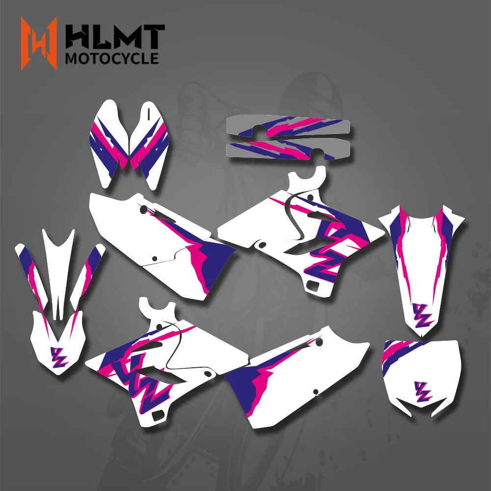 Image of Motocross-Aufkleber, Hintergrundgrafiken, Aufkleber-Set für Yamaha YZ125 YZ250 125 YZ 2015 2016 2017 2018 2019 2020 2021 250YZ Custom