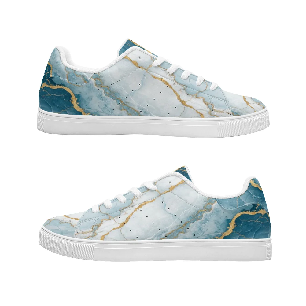 

Marble-patterned gold-lined casual fashion shoes high-quality fashion sneakers men's and women's white sports shoes