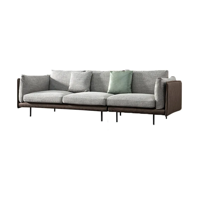# Minimalist Sectional Sofa Set Modular Light Luxury Cotton Fabric  Warranty Small Living Room
