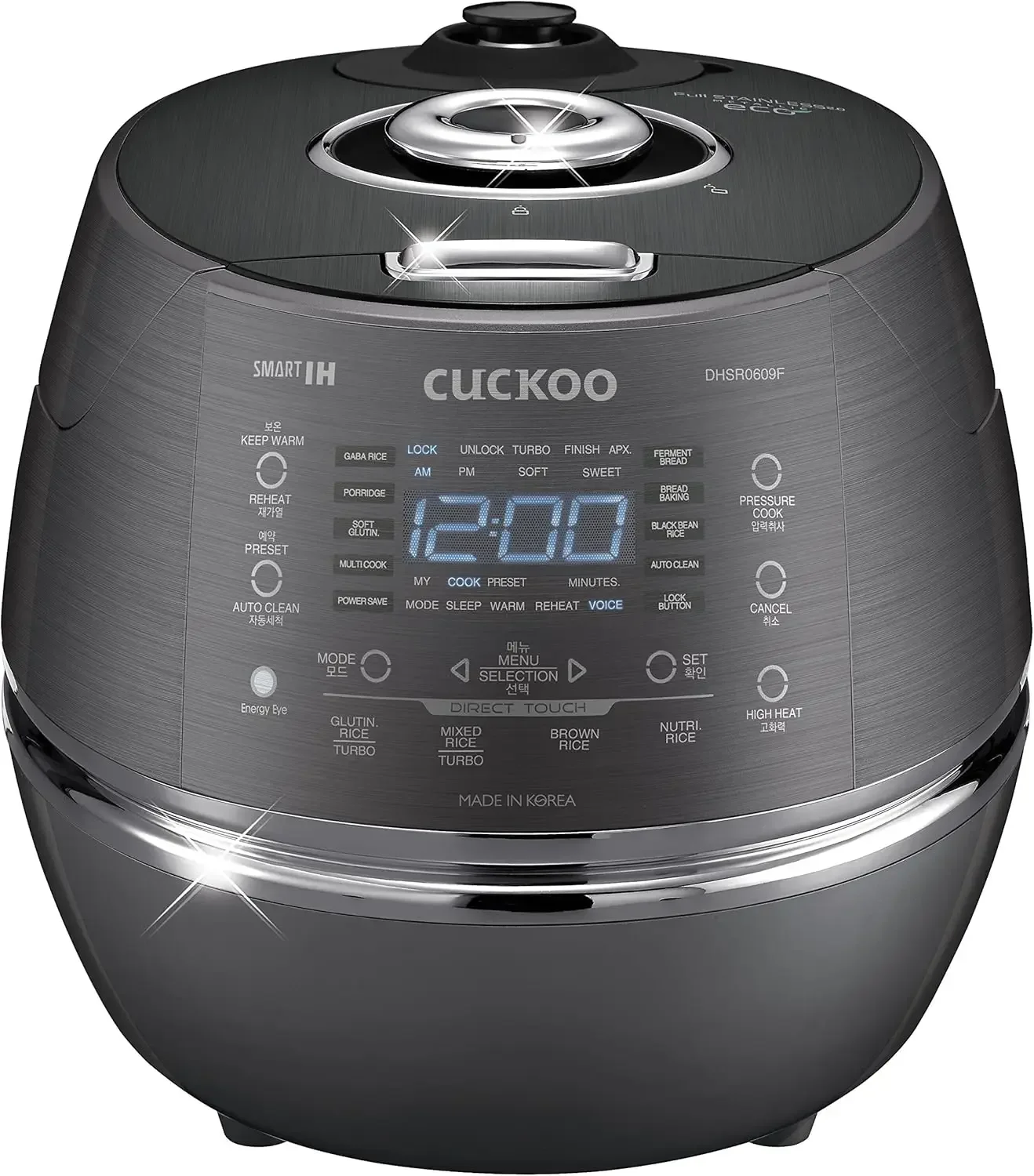 

CUCKOO CRP-DHSR0609FD 6-Cup (Uncooked) / 12-Cup (Cooked) Induction Heating Pressure Rice Cooker with Nonstick Inner Pot, 21