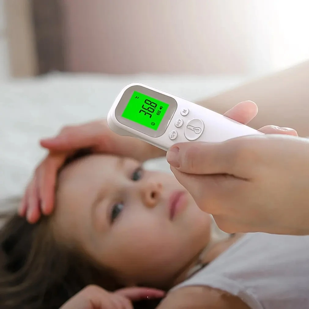 Ajc Baby Digitale Koorts Thermometer Medische Infrarood Thermometer Contactloze Handheld Voorhoofd Thermometer Snelle Meting