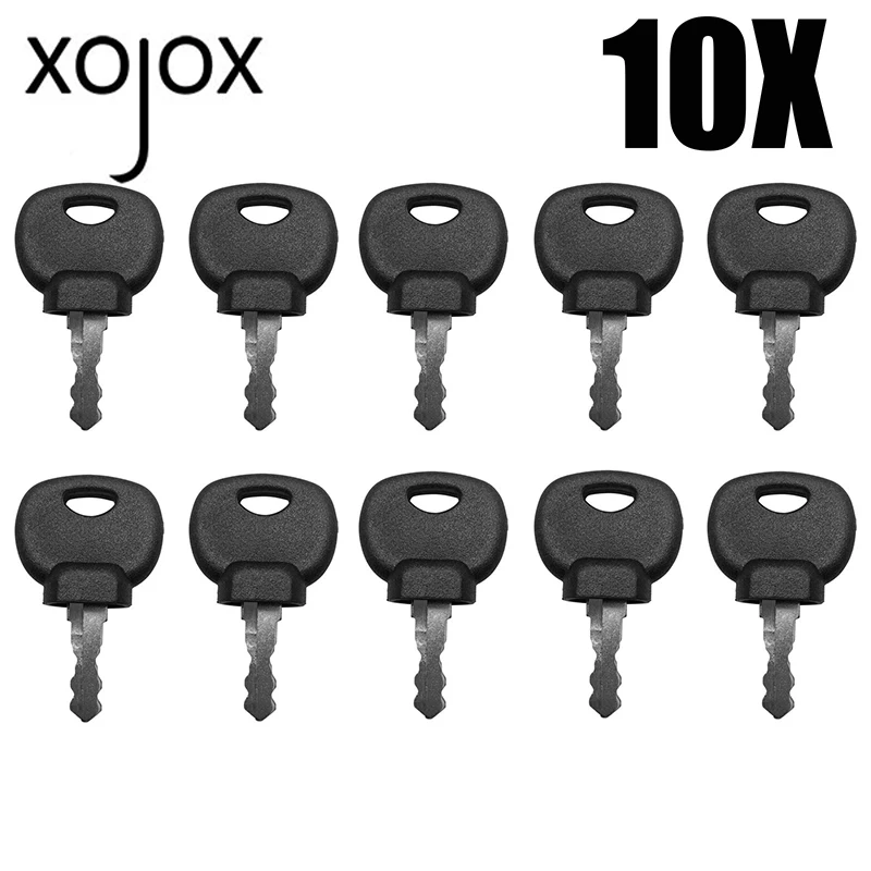 XOJOX For Jcb Bomag Hatz Manitou Tractor SP Excavator Heavy Equipment Ignition Start Switch Door Lock 14607 Lgnition Key 10PCS