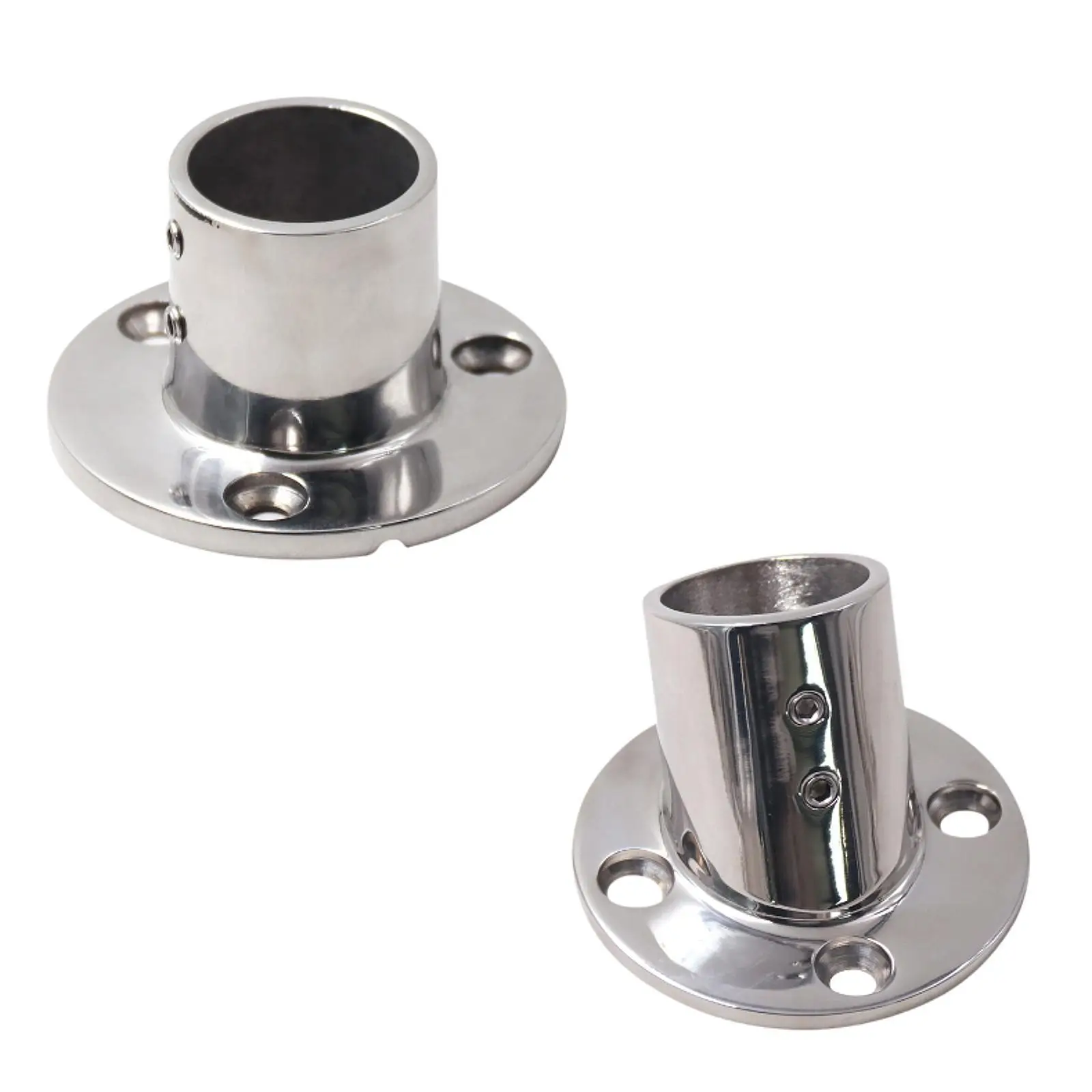 

Boat handrail with a round base made of stainless steel for 32 mm pipe hoses,