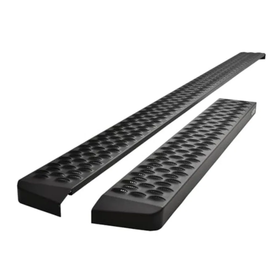 

Grate Steps Running Boards for trucks, aluminum, textured black, lightweight and corrosion-resistant