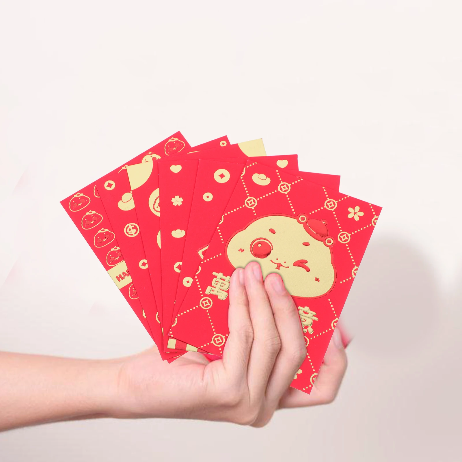60 Pcs Chinese Red Envelope Solid Color New Year Cards Cash Envelopes Birthday Money for
