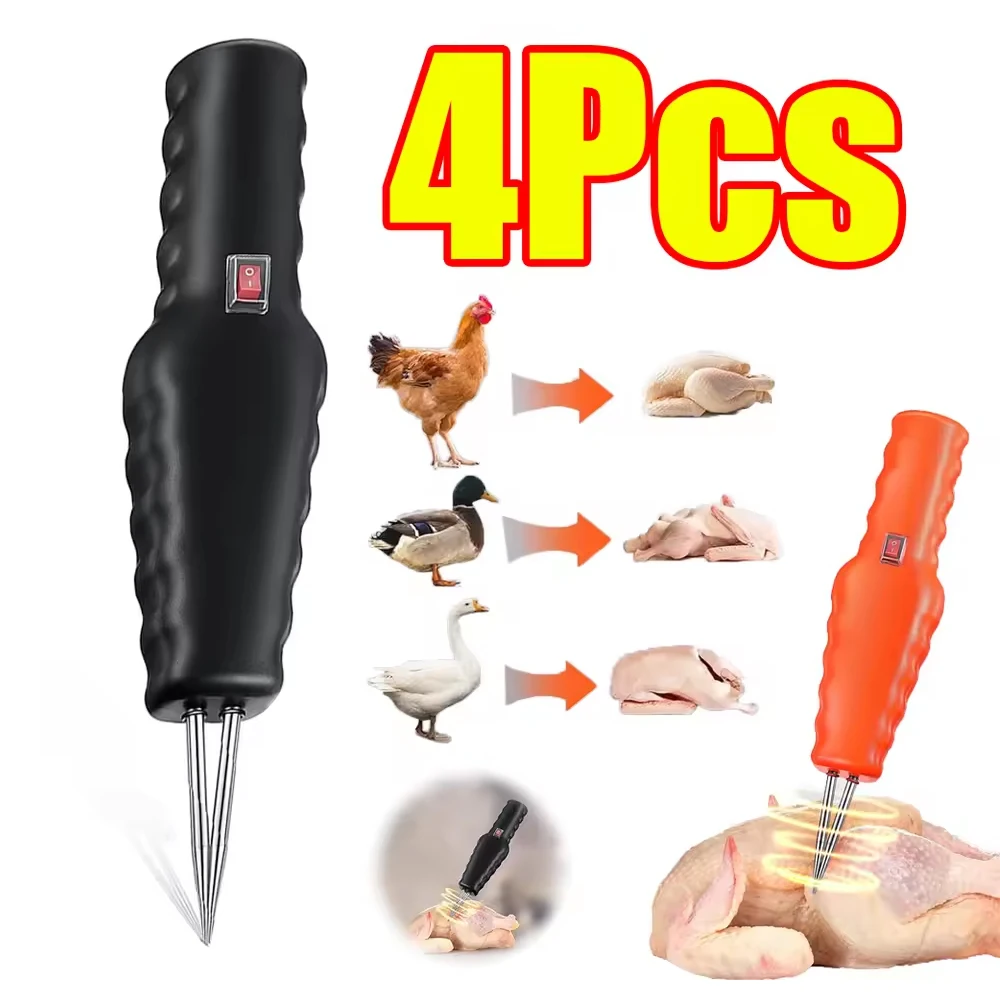 1-4 Piezas Desplumadora Eléctrica de Aves de Corral, Máquina Desplumadora Rápida Portátil para Pollo, Pato, Ganso, Pavo