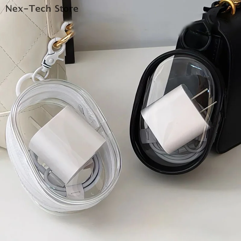 1Pc Multifunctional Headset Data Cable Portable Protective Cover Organizer Box Outdoor Travel Data Cable Storage Box