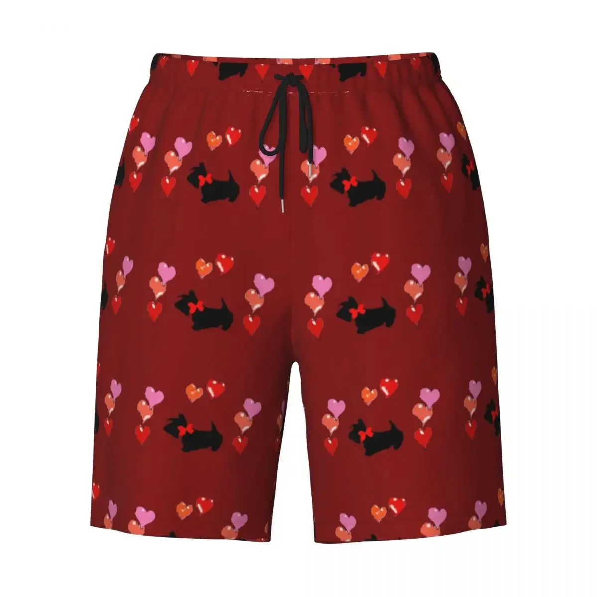 Op Maat Gemaakte Boardshort Heren Sneldrogende Strandkleding Boardshort Scottish Terrier Zwembroek Badpakken