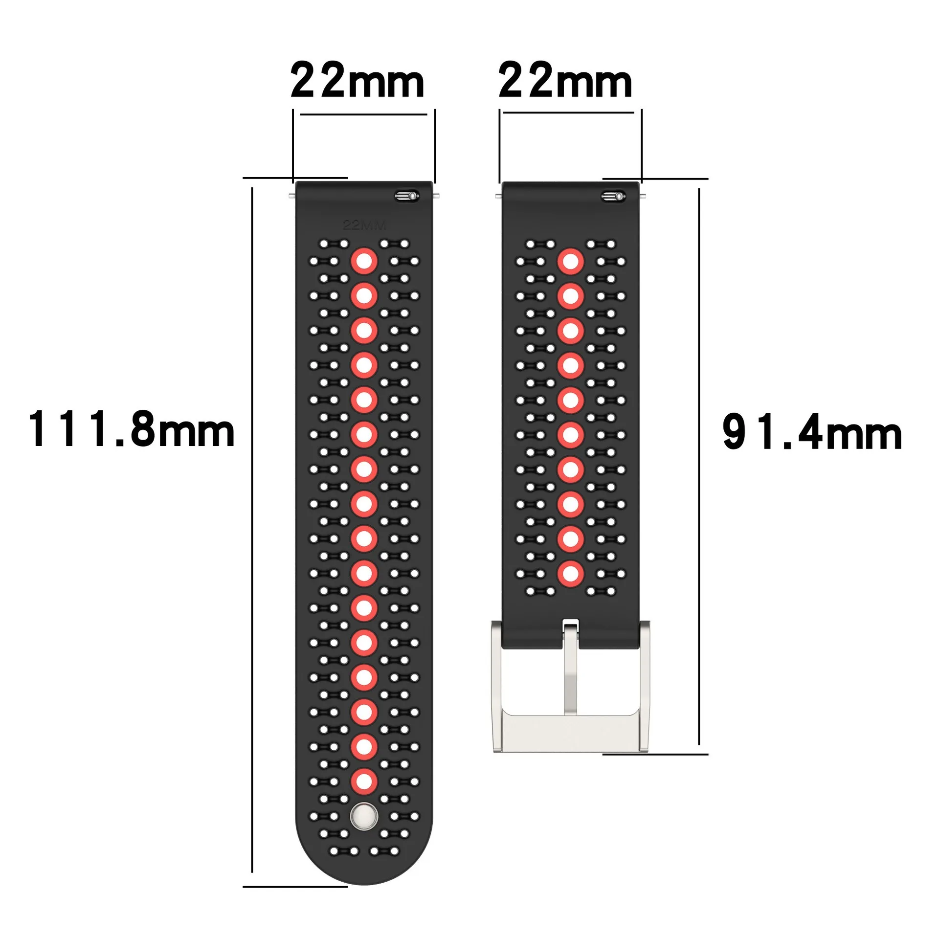 Origin Silicone Band for Suunto 9 Peak Soft Rubber Replacement Strap for Suunto 9 Peak Official Color Silicone Replacement Strap