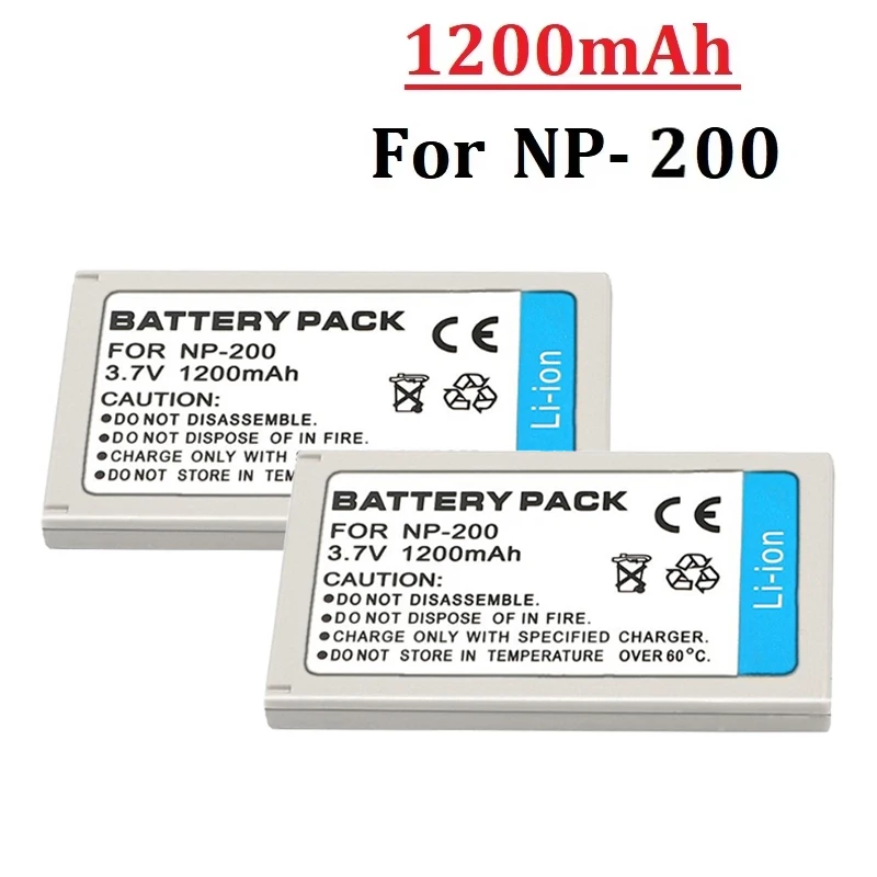 3.7V 1200mAh Camera Battery NP-200 Rechargeable Battery For Konica Minolta Dimage X XG X6 XI XT D5 Dimage Xt Biz Digital Camera