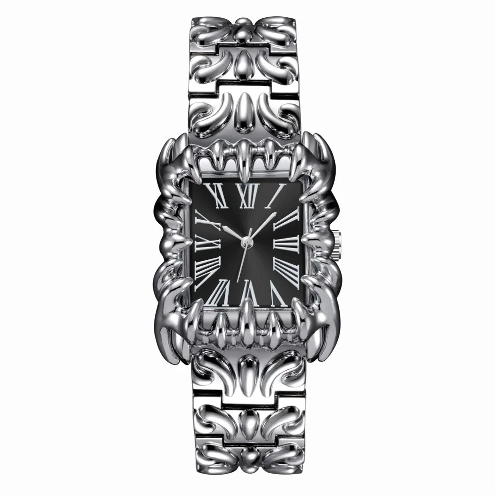 New Watch for Men and Women Claw Design Alabaster Watches Y2K Square Roman Numeral Quartz Wristwatches Gift Relogio Dropshipping