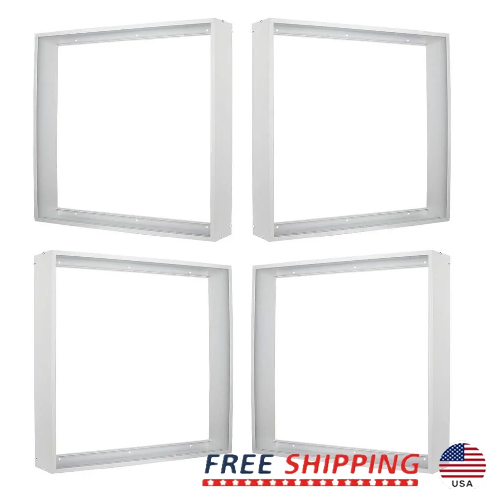 

4 Set Aluminium Surface Mount Kit 2x2ft LED Flat Panel Light Ceiling Wall Installation