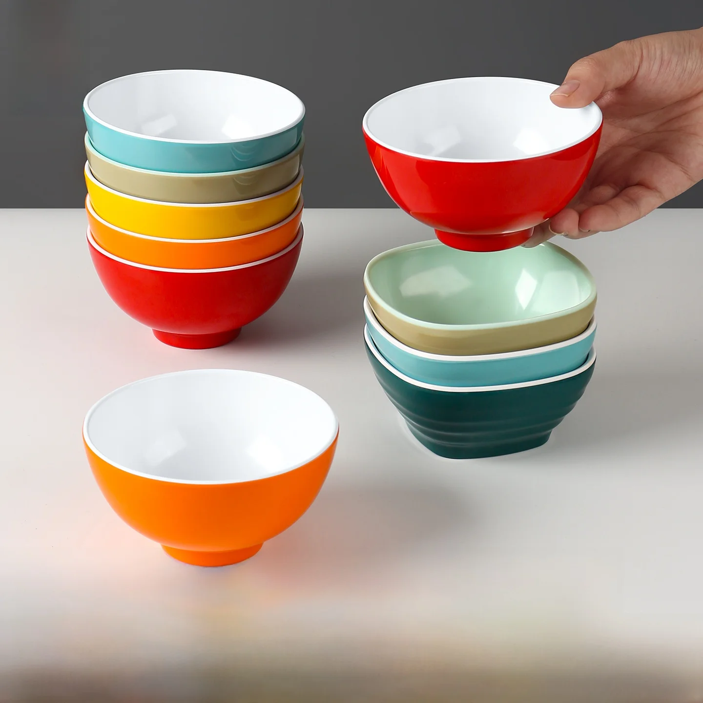 

Коммерческая миска для супа A5 Melne, двухцветная, имитация фарфора, для приправ, для ресторанов и хот-пота