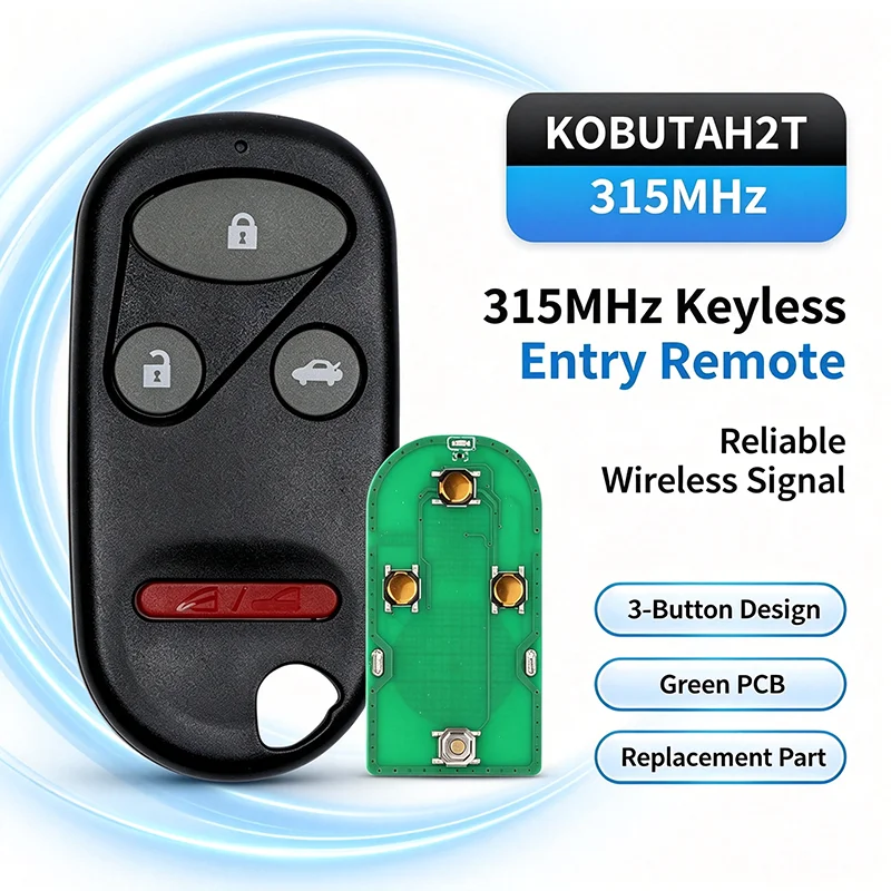 4 Button 315MHz FCC KOBUTAH2T With PCB Board Car Remote Key Accessories For Honda Accord Acura TL 1998 1999 2000 2001 2002 2003