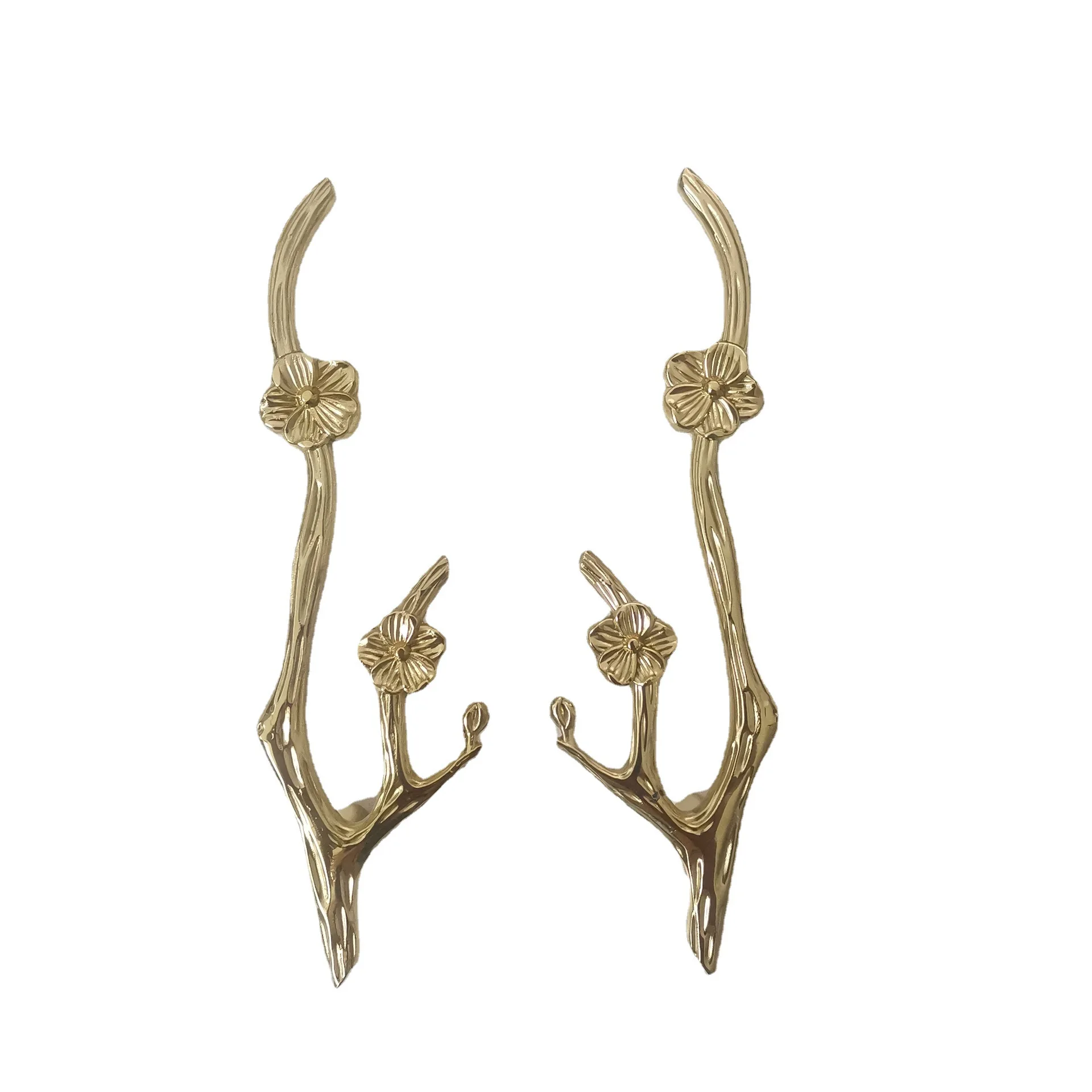 Brass forged plum branches, furniture, drawers, cabinet doors, wine cabinets, bookcases, cabinets, handle handles