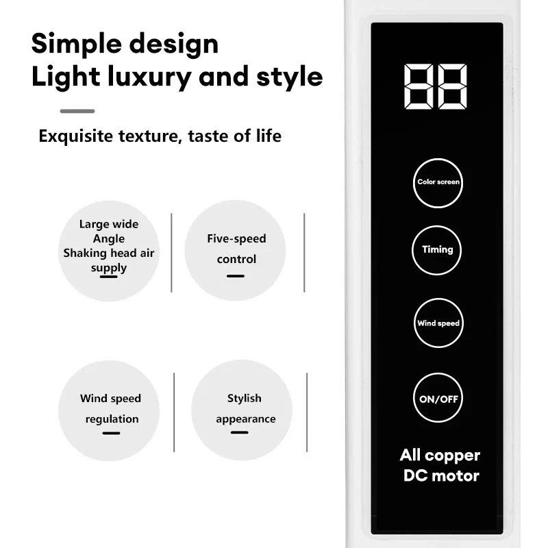 Ventilador de pie con Pedestal inteligente de 16 pulgadas para cocina, hogar y oficina, tiempo de vibración, ventilador de suelo con Control remoto para exteriores, para sala de estar y dormitorio