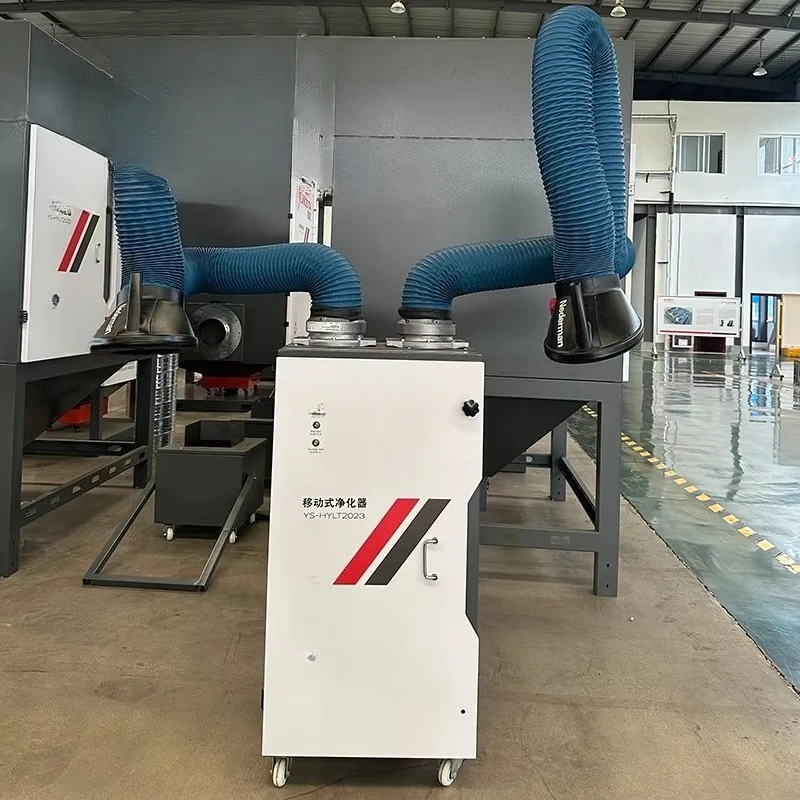 New Factory Industrial Mobile Portable Dust Collector 99.9% Filter Efficiency 2000 M/h Airflow 2.2kW Power for Welding Fume