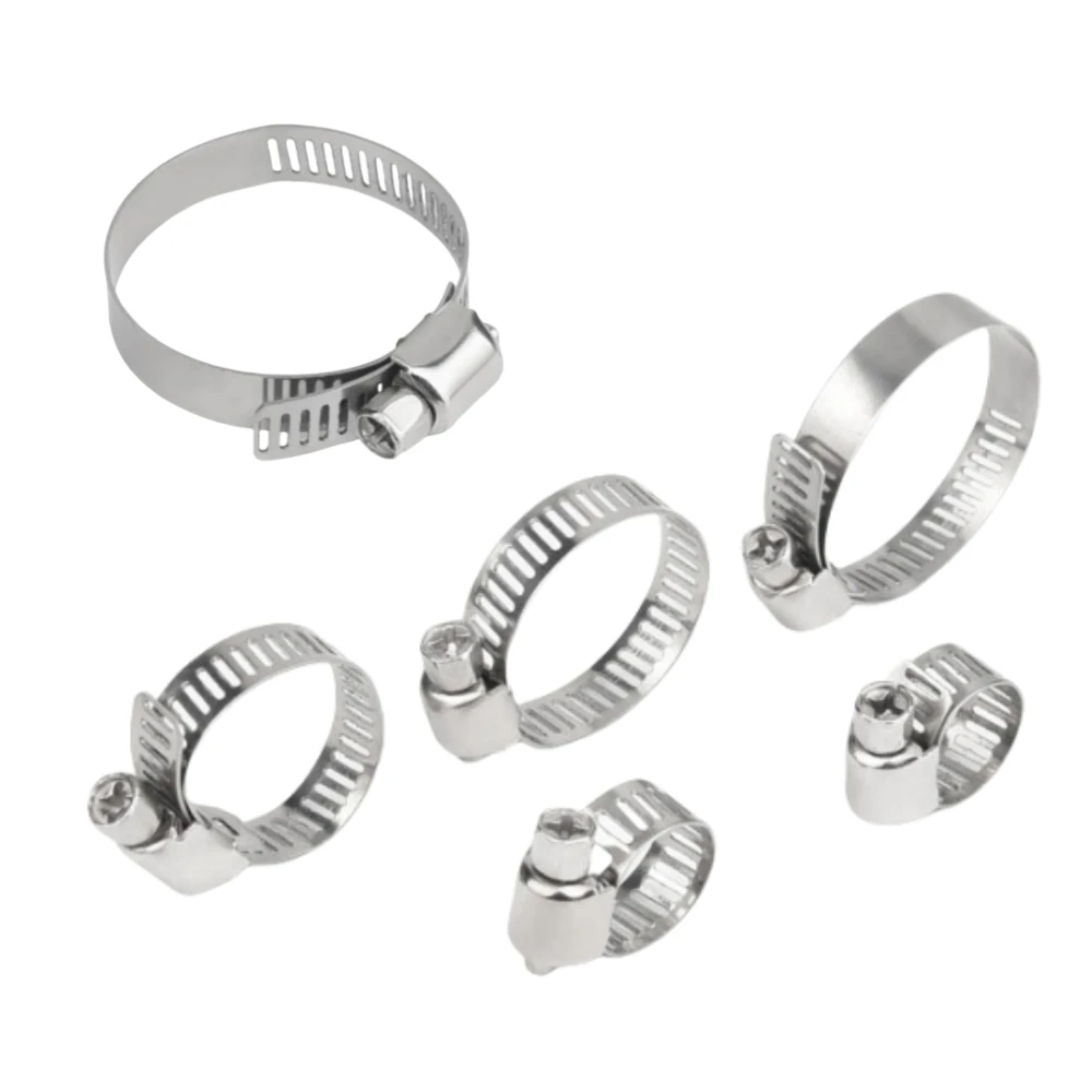 

Adjustable Stainless Steel Hose Clamp + Fixed Ring Hose Clamp Water/Air Hose Clamp 6-51 13-25mm