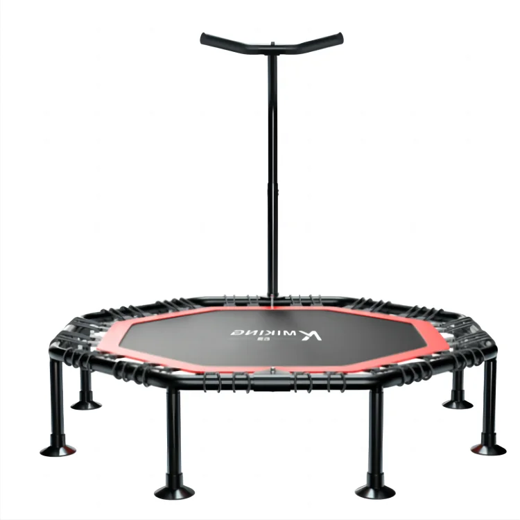 Mini Fitness indoor Trampoline for Adults Kids Foldable Exercise Trampoline with Adjustable Foam Handle Home Gym Equipment