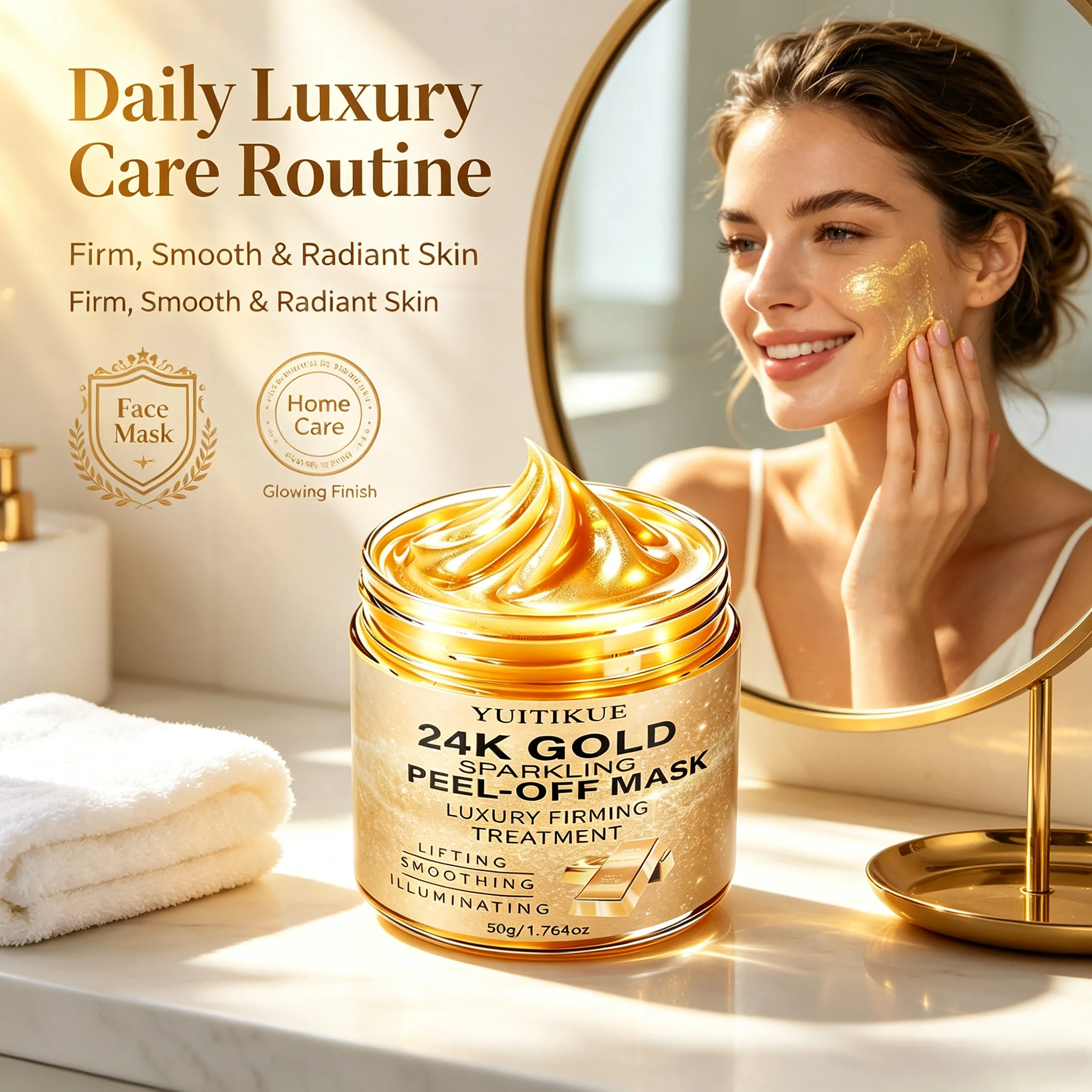 YUITIKUE 24K Gold Peel Off Mas - Luxury Skincare Treatments ulasan dan harga