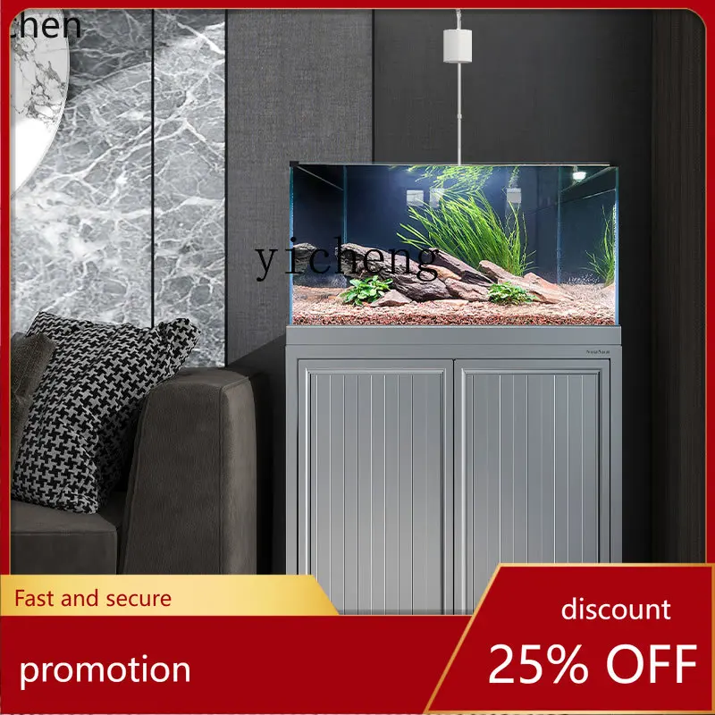 

HXL Ultra-clear Glass Fish Tank Stream Tank Bottom Filter Landscaping Ecological Aquatic Plants Goldfish Tank