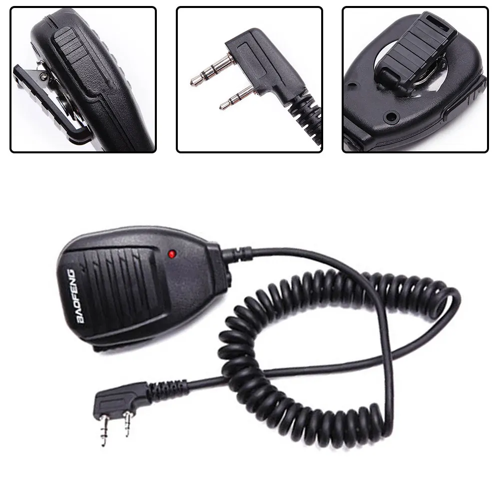 1 Pcs For Baofeng 2 Pin Walkie Talkie Wired Earphones Two Way Radio Handheld Speaker Microphone BF-888S UV5R 992