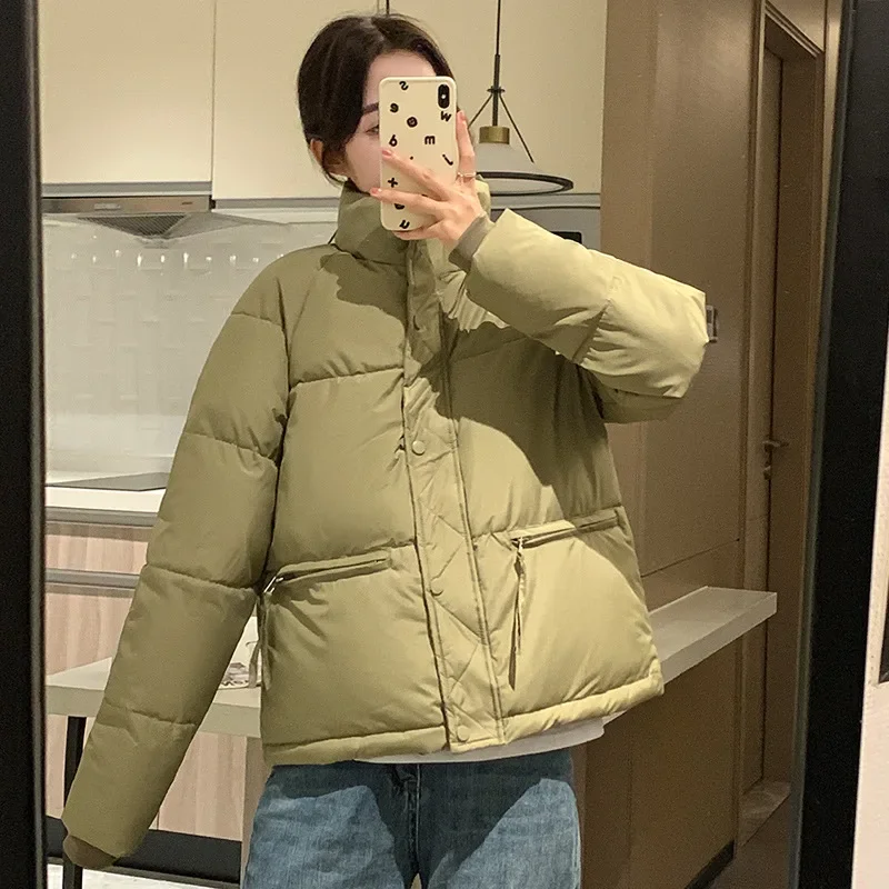 レディース冬用ダウンコットンジャケット 2025年冬新作 レディースパーカーコート 韓国風ルーズプラスサイズ パンコート 暖かい厚手ジャケット アウター