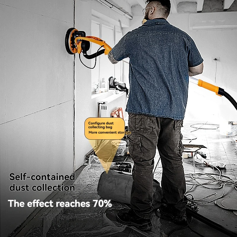 1980W Brushless Wall Polishing Machine LED Light Detachable No Dead Angle Cleaning Tool for Home Use