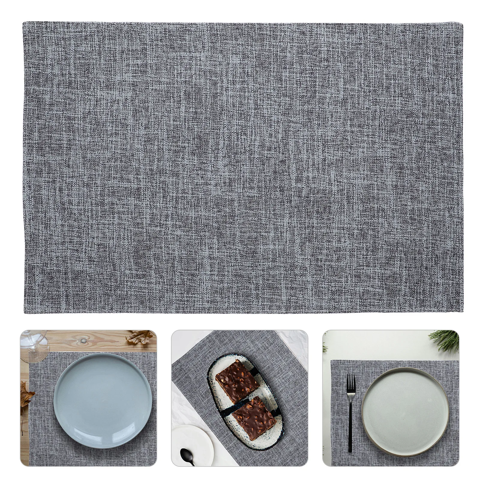 

4pcs Washable Boho Placemats Heat Resistant Polyester Mats Dining Table Mat Holiday Party Kitchen Decor Double Sided Stain