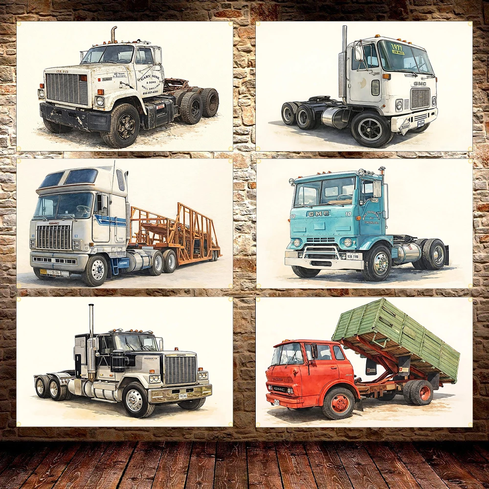 60X90CM 90x150CM Truck Flag Poster Polyester Double Penetration Printed Truck Car Flag Banner For Decor
