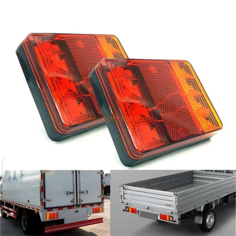 

Waterproof 8 LED Car Tail Light Rear Lamps Pair Boat Trailer 12V Rear Parts for Trailer Truck Car Lighting Waterproof IP65