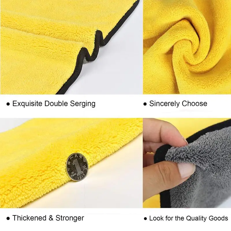 30*30cm Car Wash Microfiber Towel Auto Cleaning Drying Cloth Hemming Super Absorbent Universal For All Cars Accessories