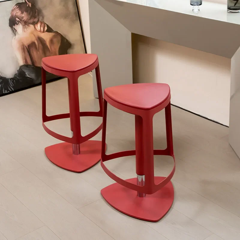 Make Up Chair Home Bar Plastic High Stools Kitchen Mid-century Red Ilon Beauty Salon Armchair Nordic Stools Luxury Modern Step