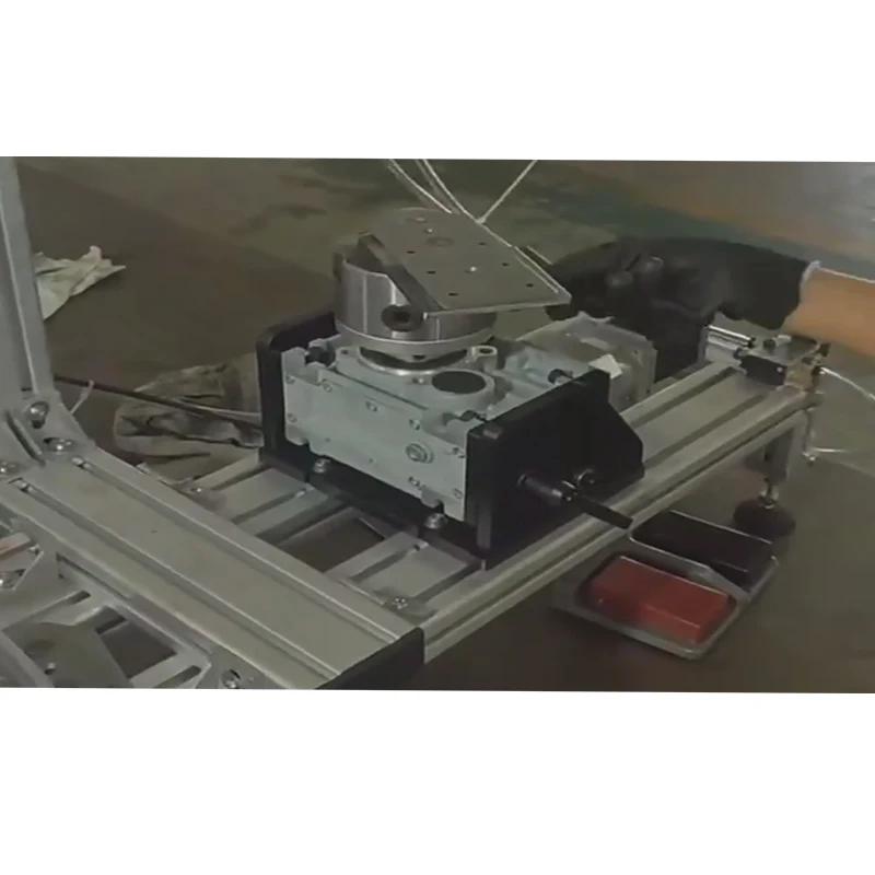 LY Welding Auxiliary Fixture Auto Speed Rotary Table Positioner Mold D125/D160mm Chuck Nema34 Stepper Motor Center Height 137mm