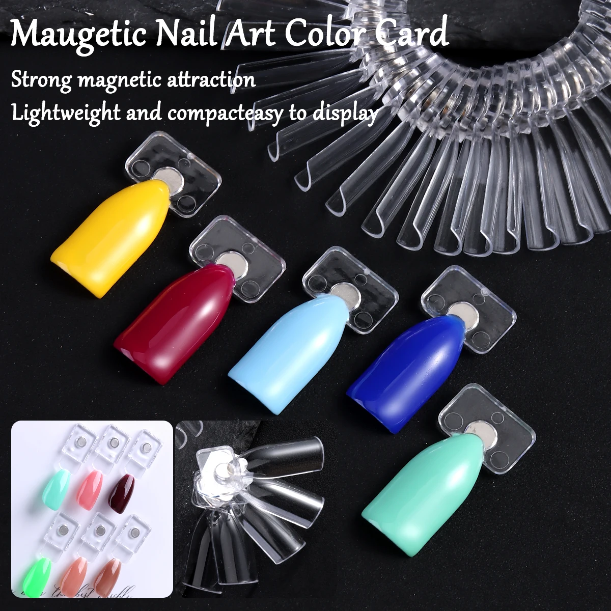 

Доска для демонстрации цветовой таблицы лака для ногтей, цветовая образца палитры геля для ногтей, книга образцов карт, встроенная магнитная цветовая карта для кончиков ногтей