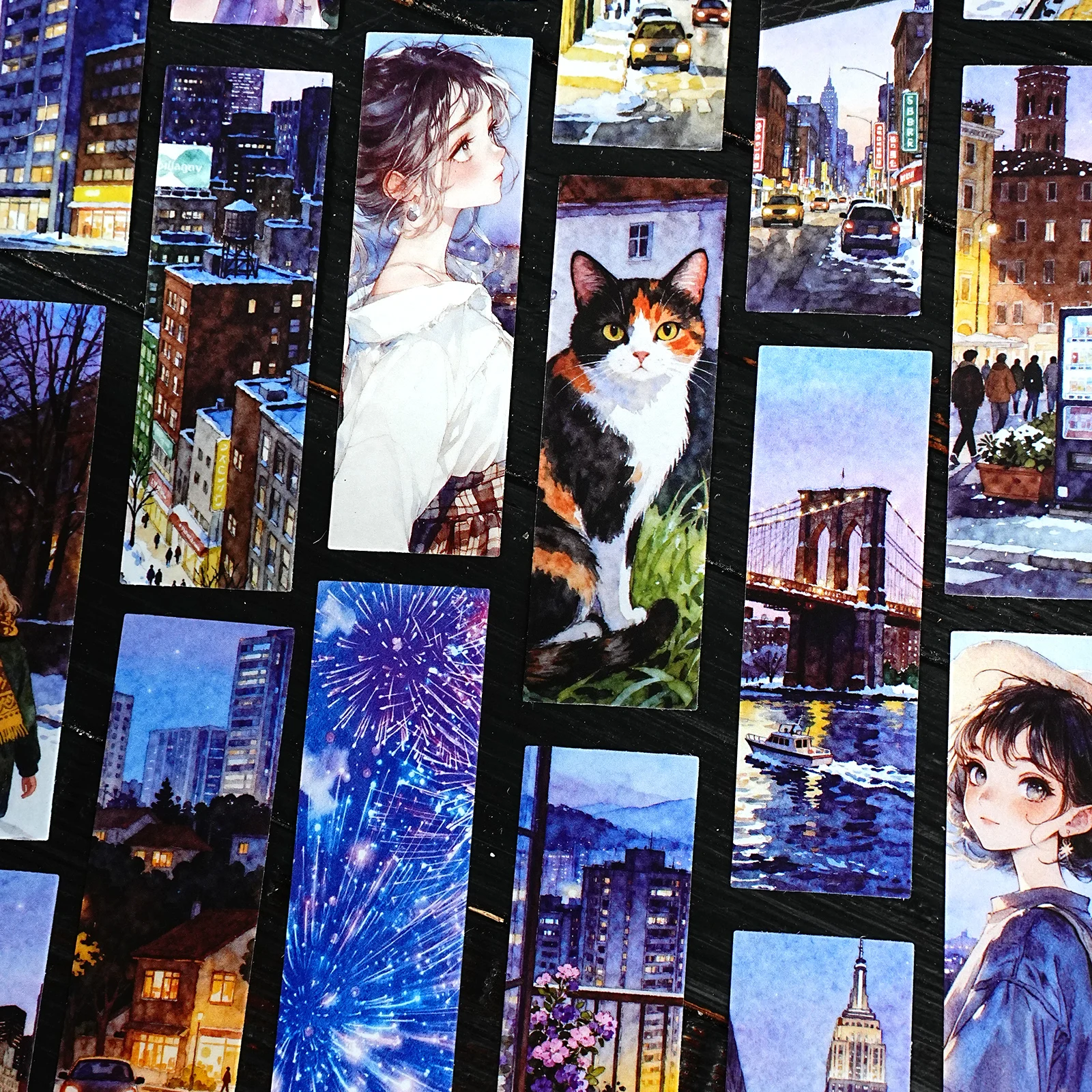 สติกเกอร์ตกแต่งสมุดบันทึกลายสาวสวยในธีมเมืองยามค่ำคืน 25 ชิ้น จาก Etori Life สำหรับตกแต่งแล็ปท็อป, โทรศัพท์, อัลบั้มรูป, อุปกรณ์ตกแต่งโต๊ะทำงาน, อุปกรณ์ทำสมุดภาพทำมือ, ถุงกระดาษของขวัญ, การทำการ์ด, การปิดผนึกขนม, อุปกรณ์การเรียน, สติกเกอร์ของเล่น, ของขวัญวันวาเลนไทน์