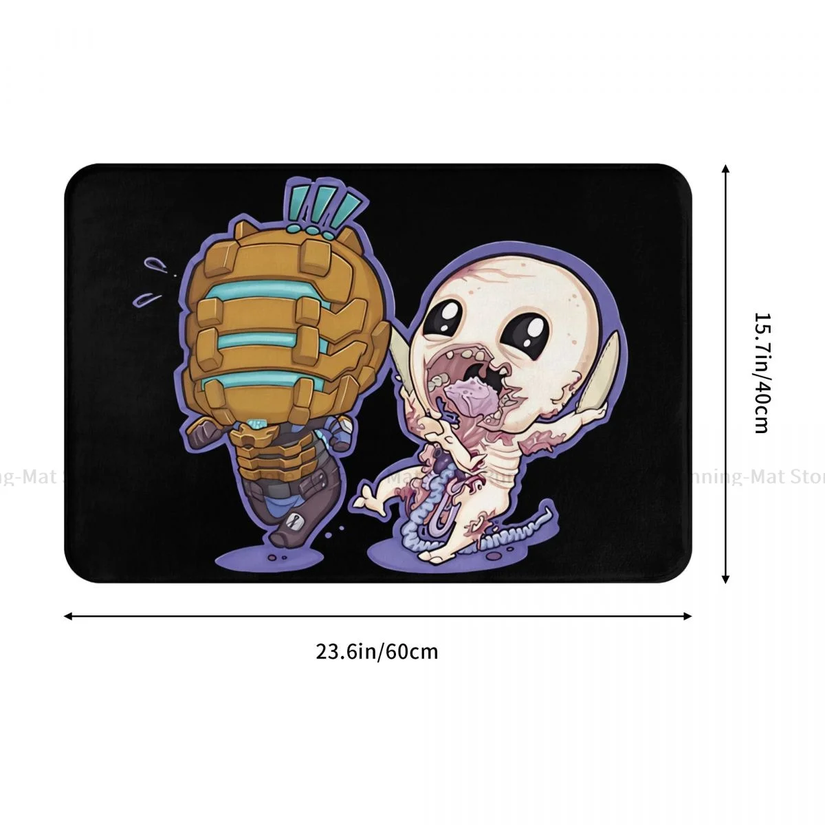 Dead Space Game Anti-Slip Doormat Kitchen Mat Cute Isaak And Slasher Hallway Carpet Welcome Rug Indoor Decorative