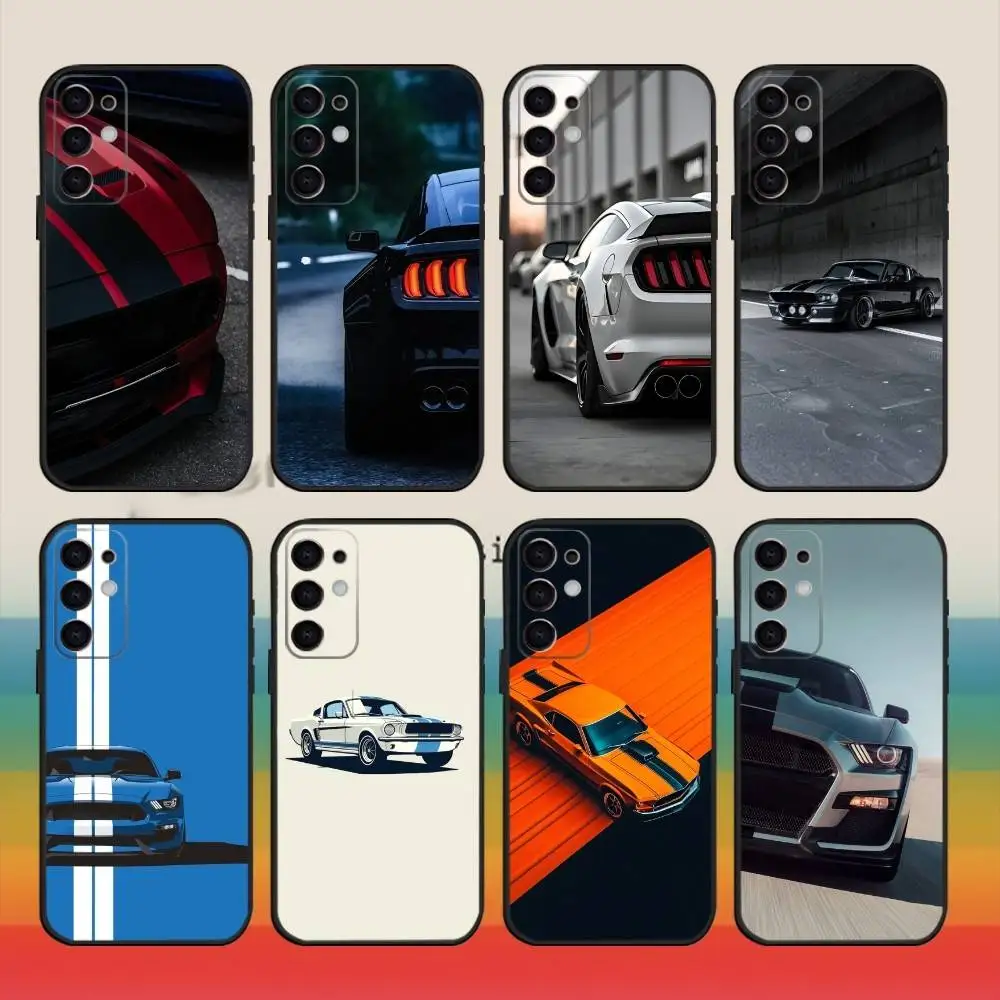 

Cool S-Sports C-Car Phone Case For Samsung S25,24,23,22,30,21,10,9,Ultra,Plus,FE 5G Black Soft Case