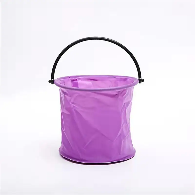 Waterproof Canvas Material Folding Design Bucket, Catching Camarão Bucket, Simple Shape Outdoor Entertainment and Sports Fishing Supplies