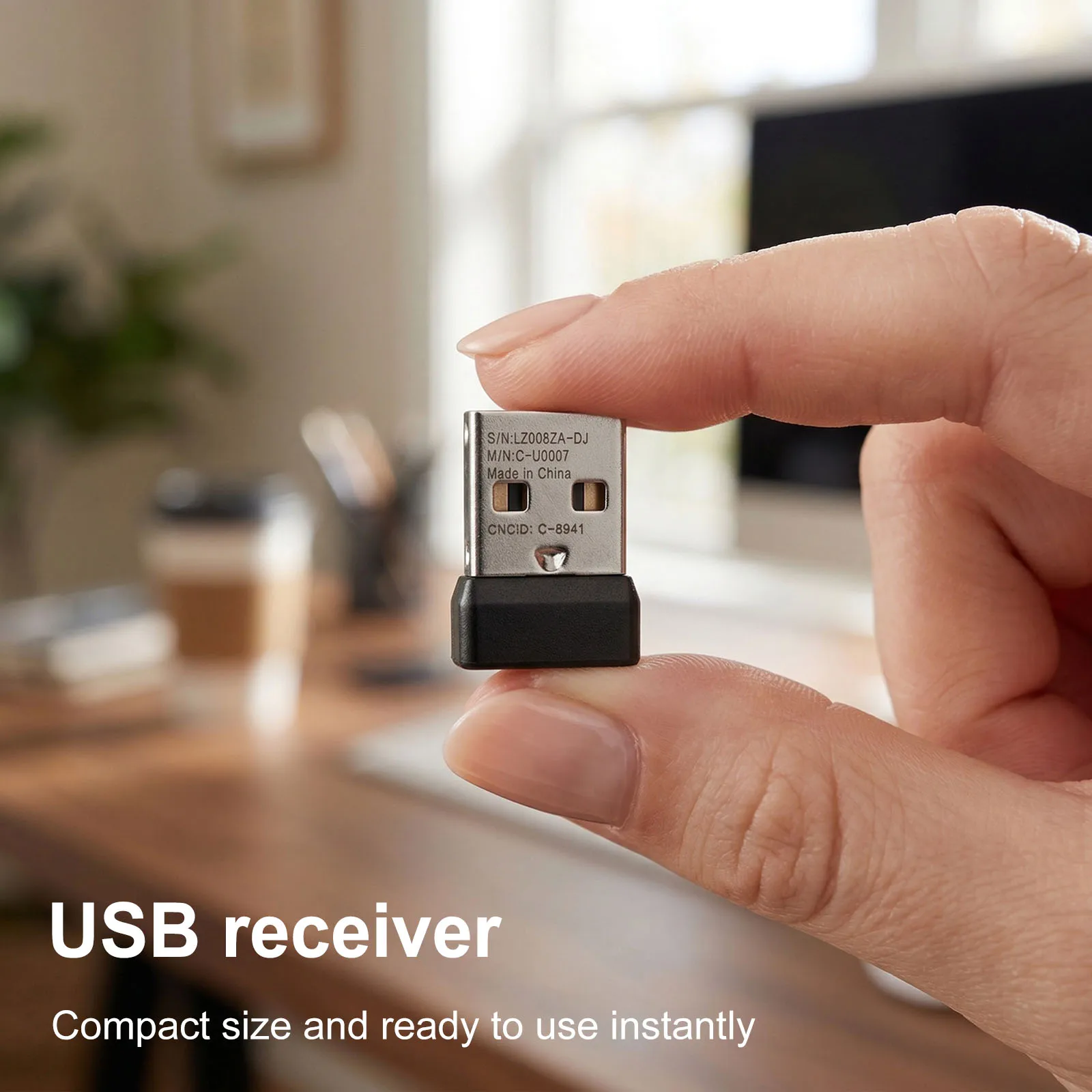 Replacement USB Receiver for Logitech Keyboard Mouse MK220 MK235 Universal Pairing USB Receiver Replacement Plug and Play