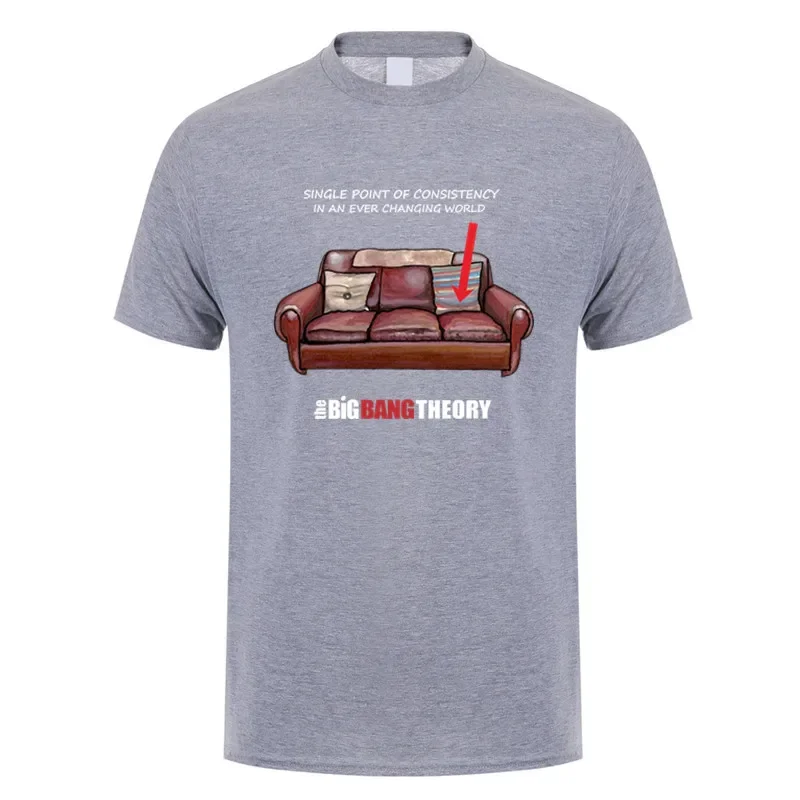 Funny Tshirt Printed T-Shirt graphic oversized harajuku men clothing cotton The Big Theory Sheldon Cooper Sofa Bang T Shirt tee