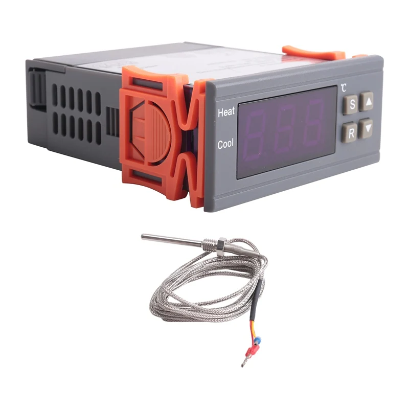Digital Temperature Controller -99-400 Degree PT100 M8 Probe Thermocouple Sensor Embedded Thermostat 220V Switch