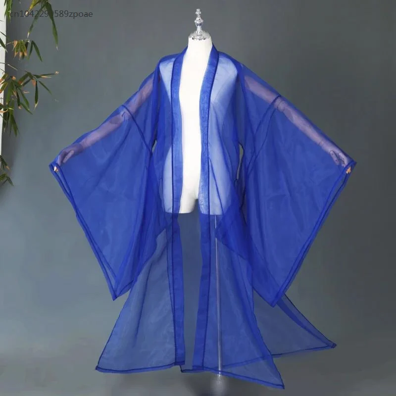 Pardessus Hanfu traditionnel pour hommes et femmes, Cardigan en mousseline de soie, Everak, Ancinet chinois, Costume nickel é, Chemisier à manches longues, Costume de danse folklorique